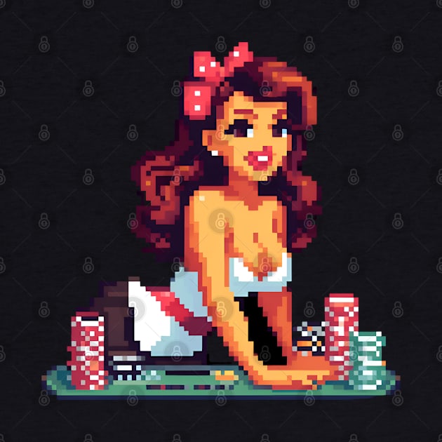 pixelated croupier by vaporgraphic